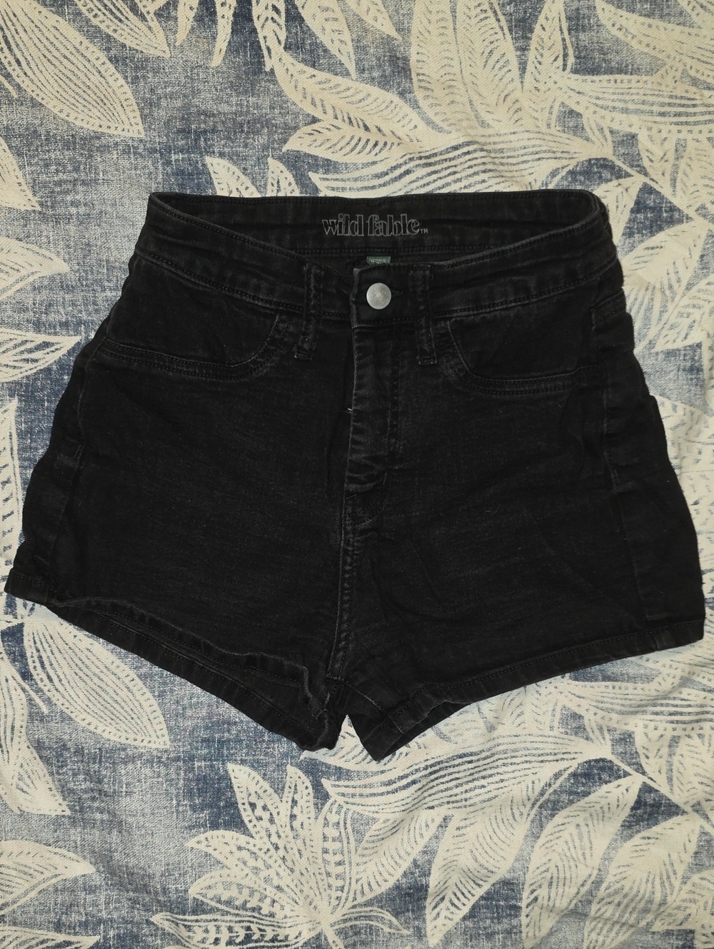 wild fable Black High-Rise Denim Shorts